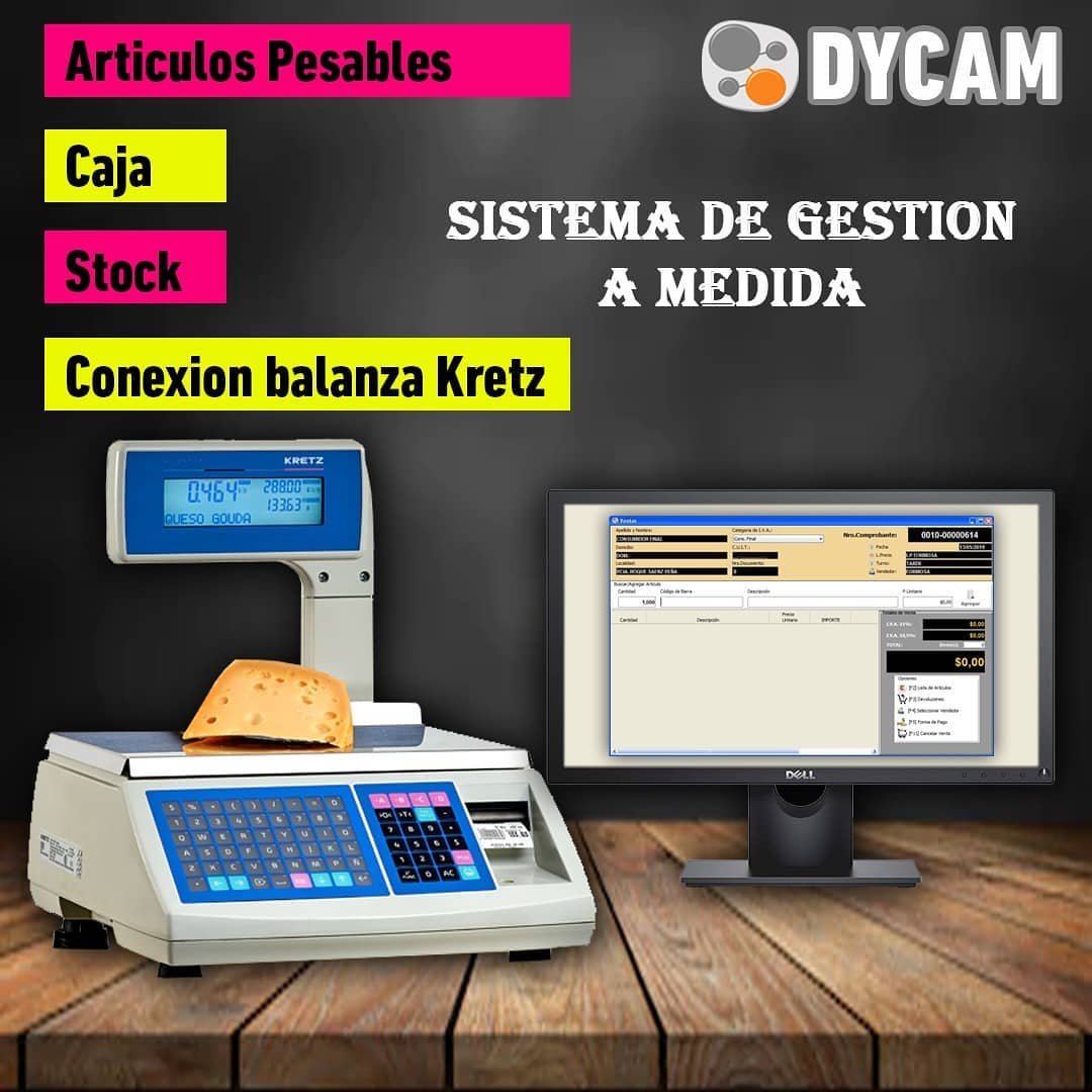 Sistema de gestion para articulos pesables en sistemas Dycam Software